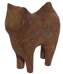 Carved husky dog