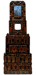 Folk art cupboard
