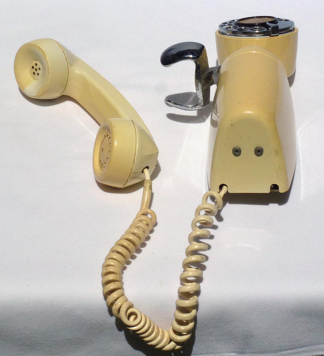 Three decorative telephones