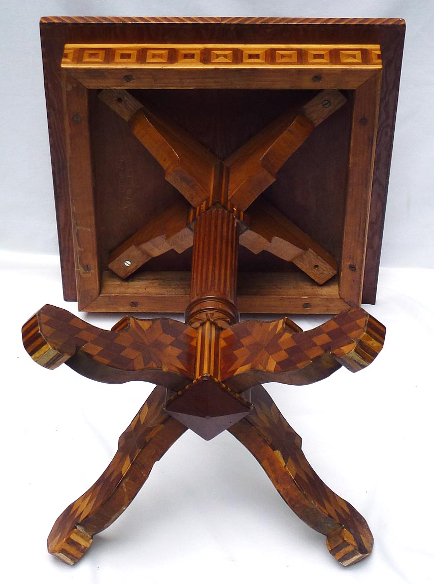 Marquetry game table