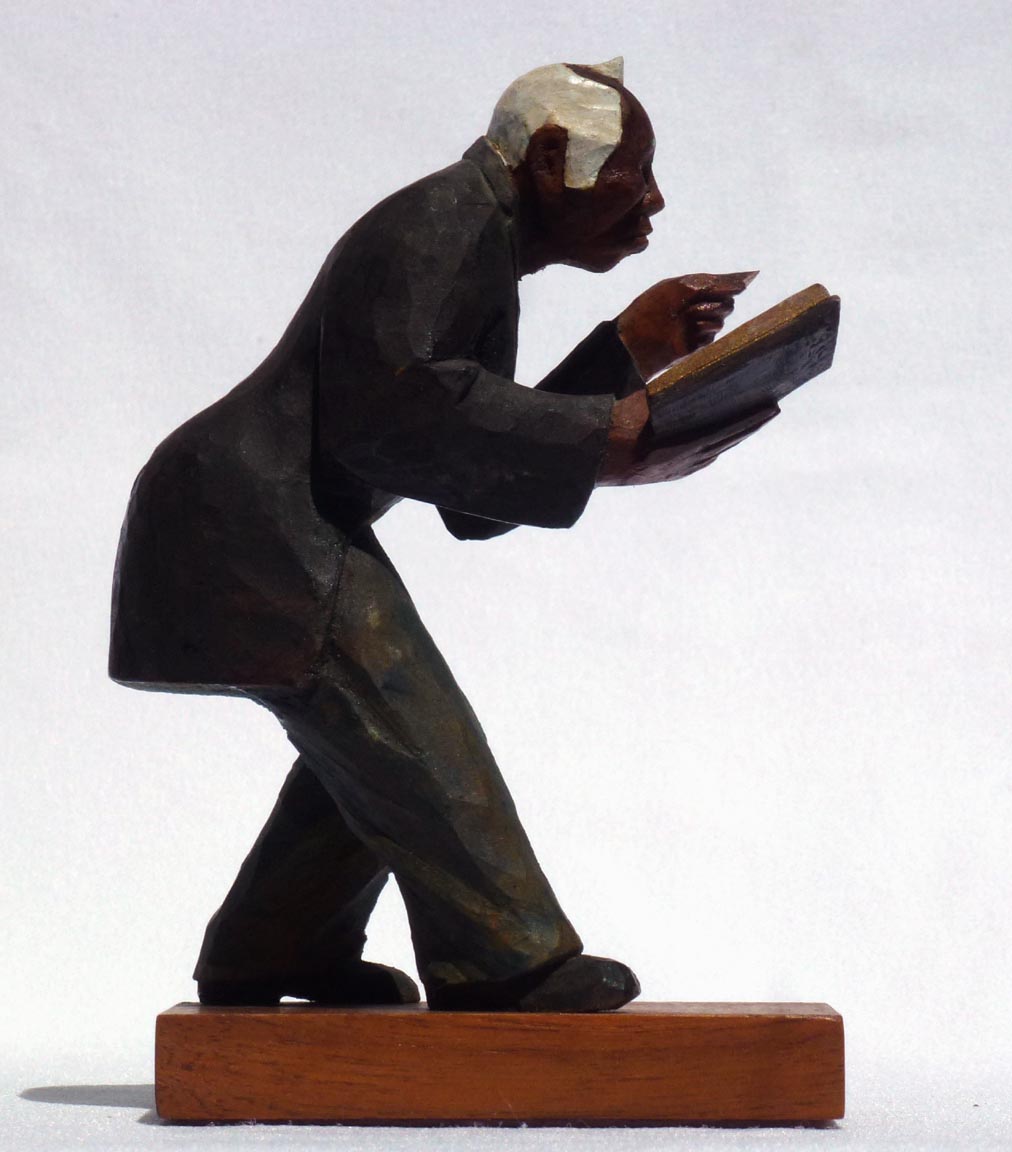 Carving of preacher