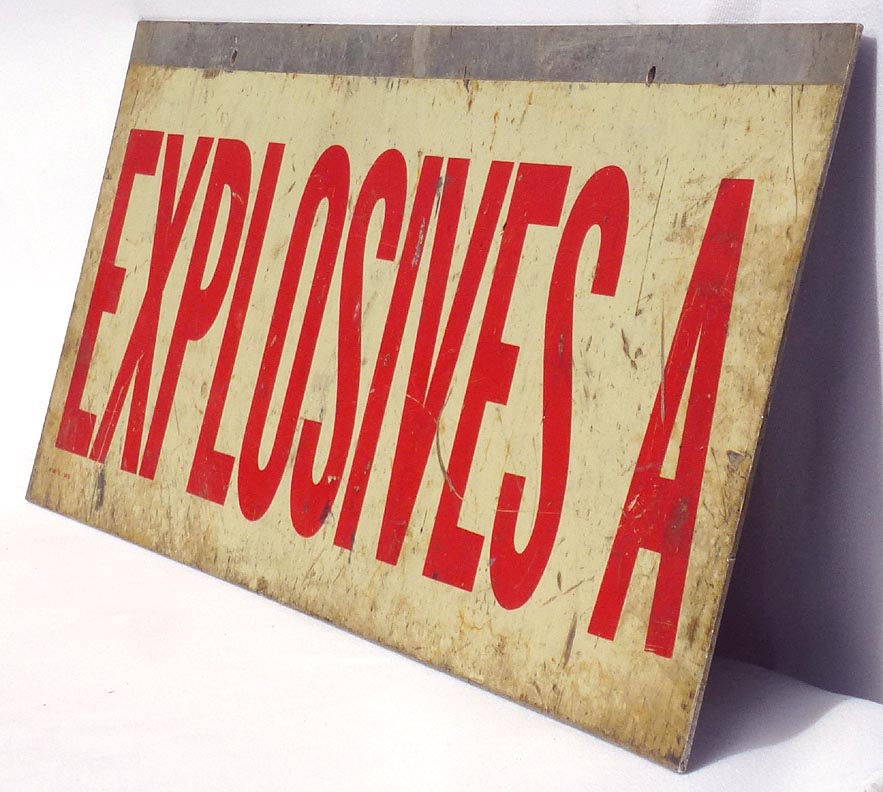 Explosives sign