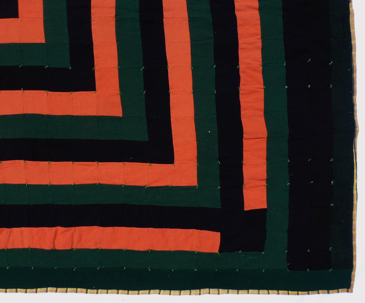 Geometric wool quilt