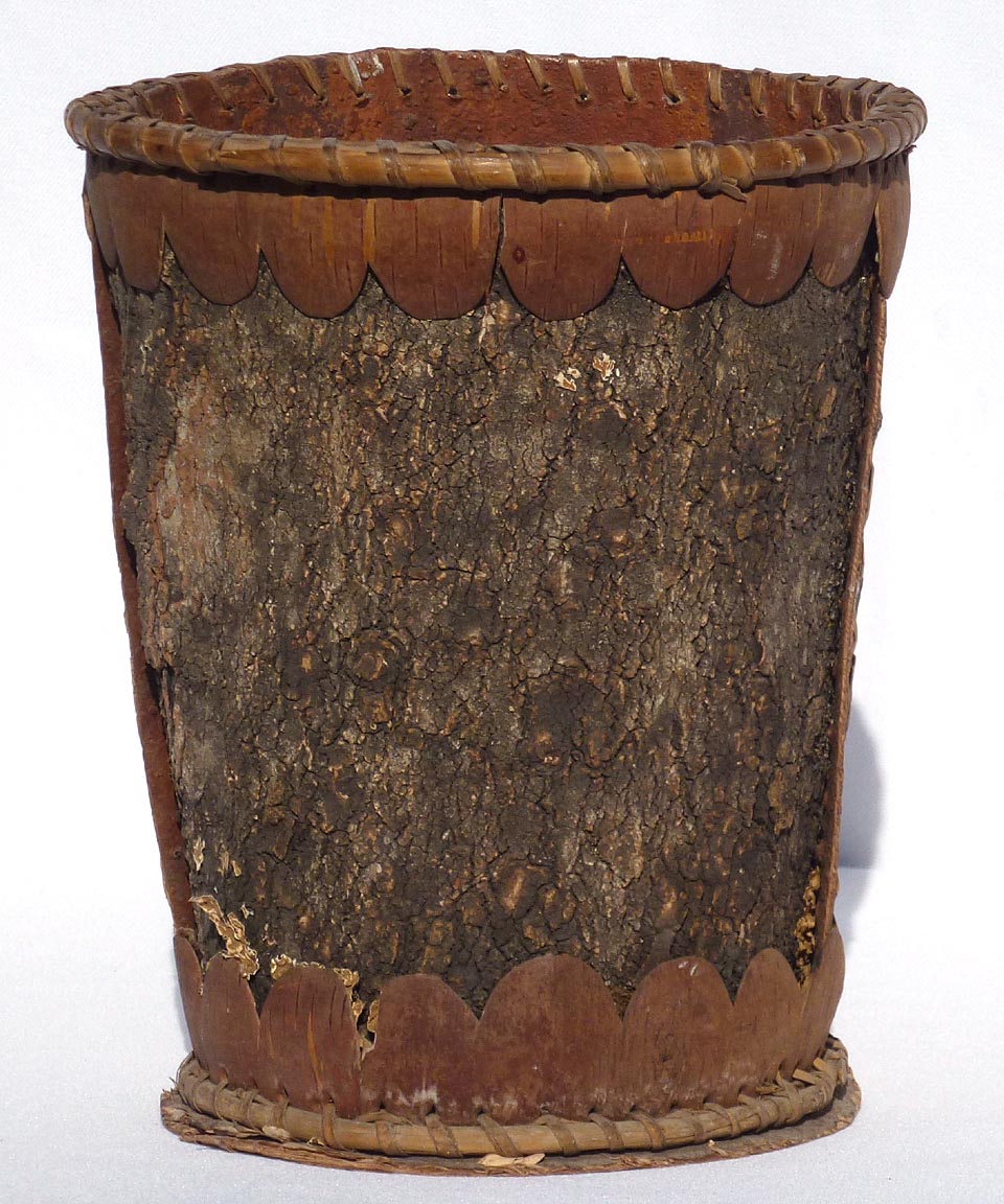 Birch bark vase