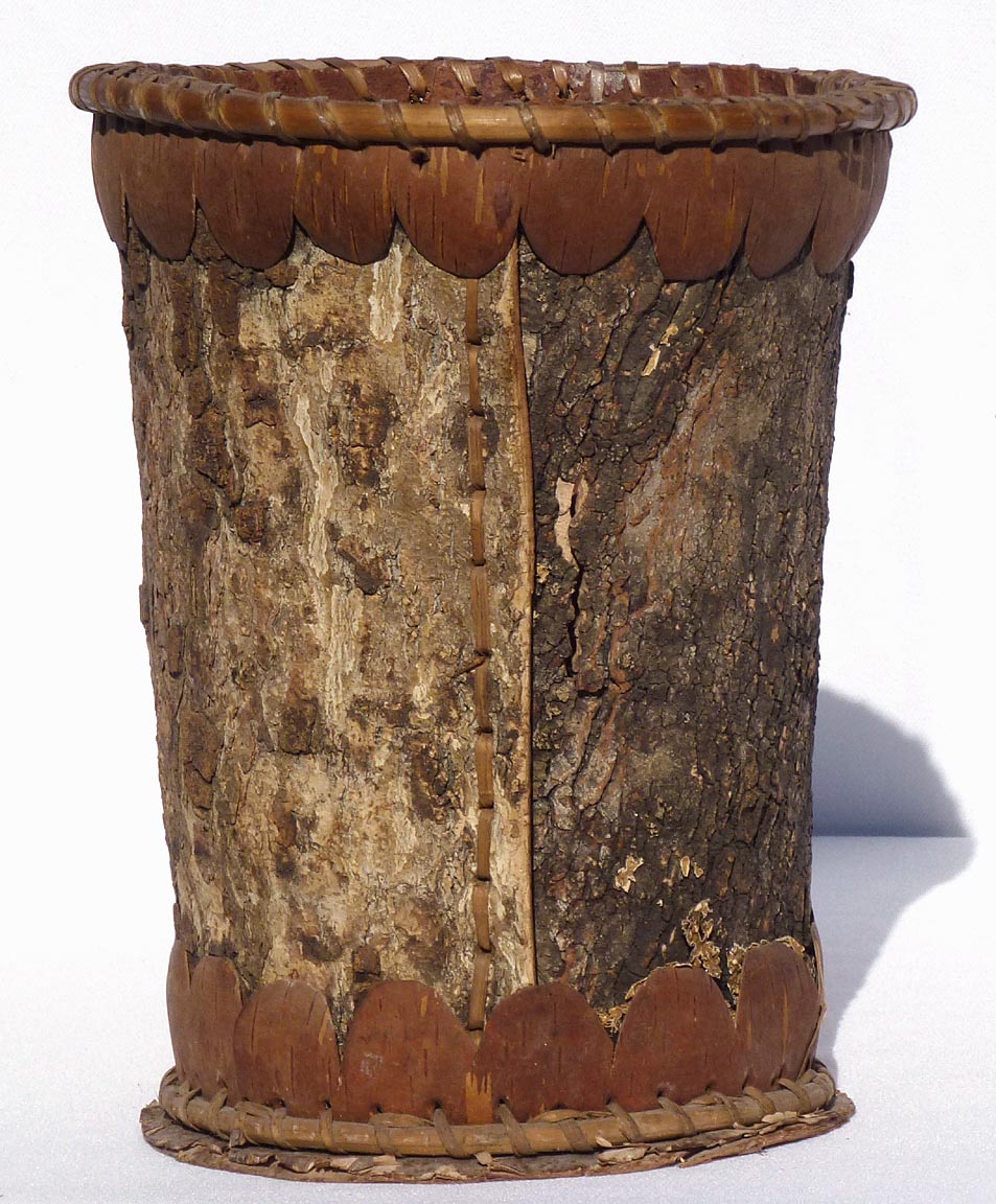 Birch bark vase