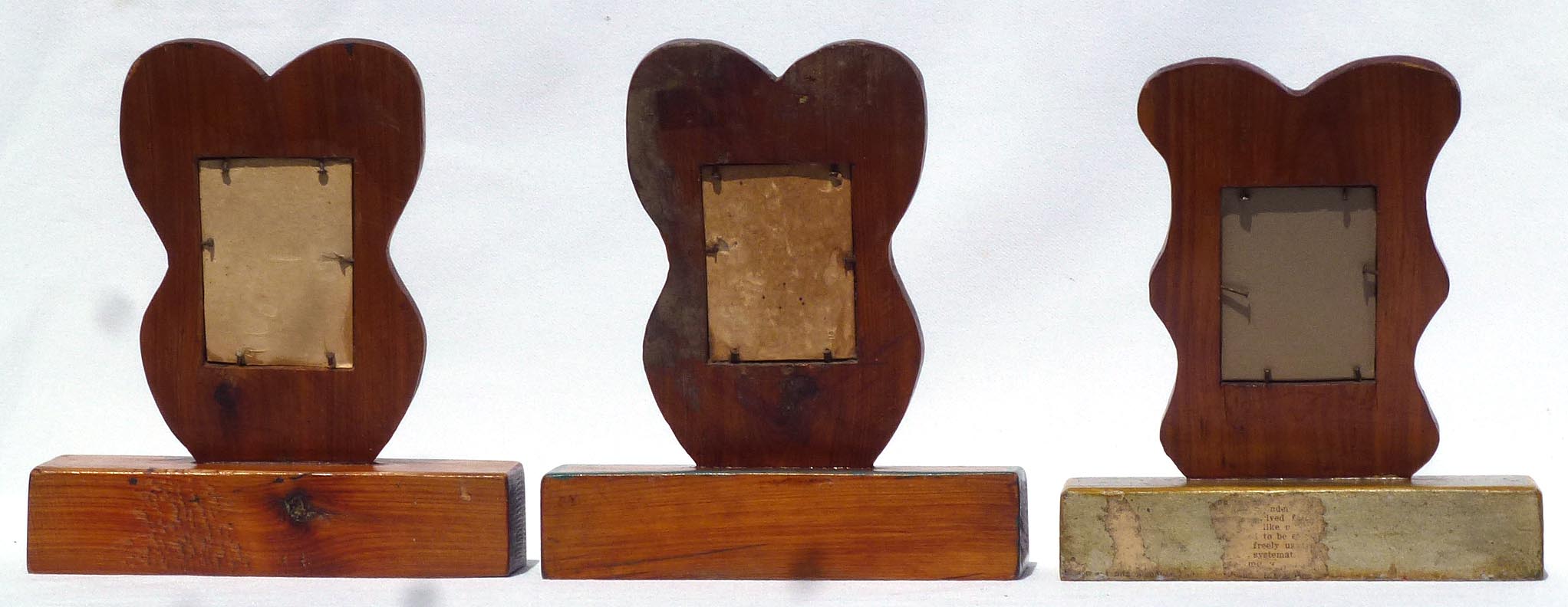 Three carved sweetheart frames