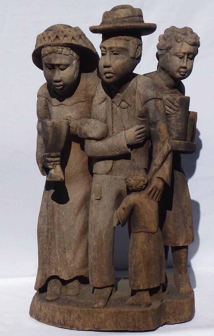 African-American Family Carving