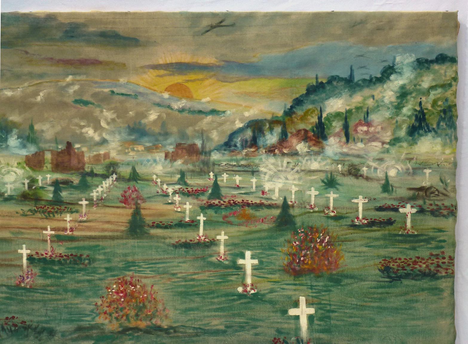 War graveyard painting