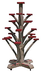 Tramp art display tree