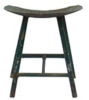 Metal found object stool