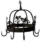 Figural wrought iron rack