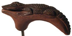 Alligator cane handle