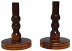 Cedar candlesticks