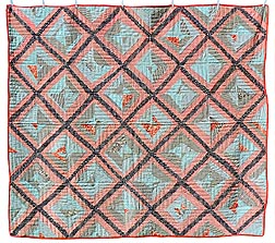Red, white, and blue strip quilt