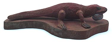 Carved lizard