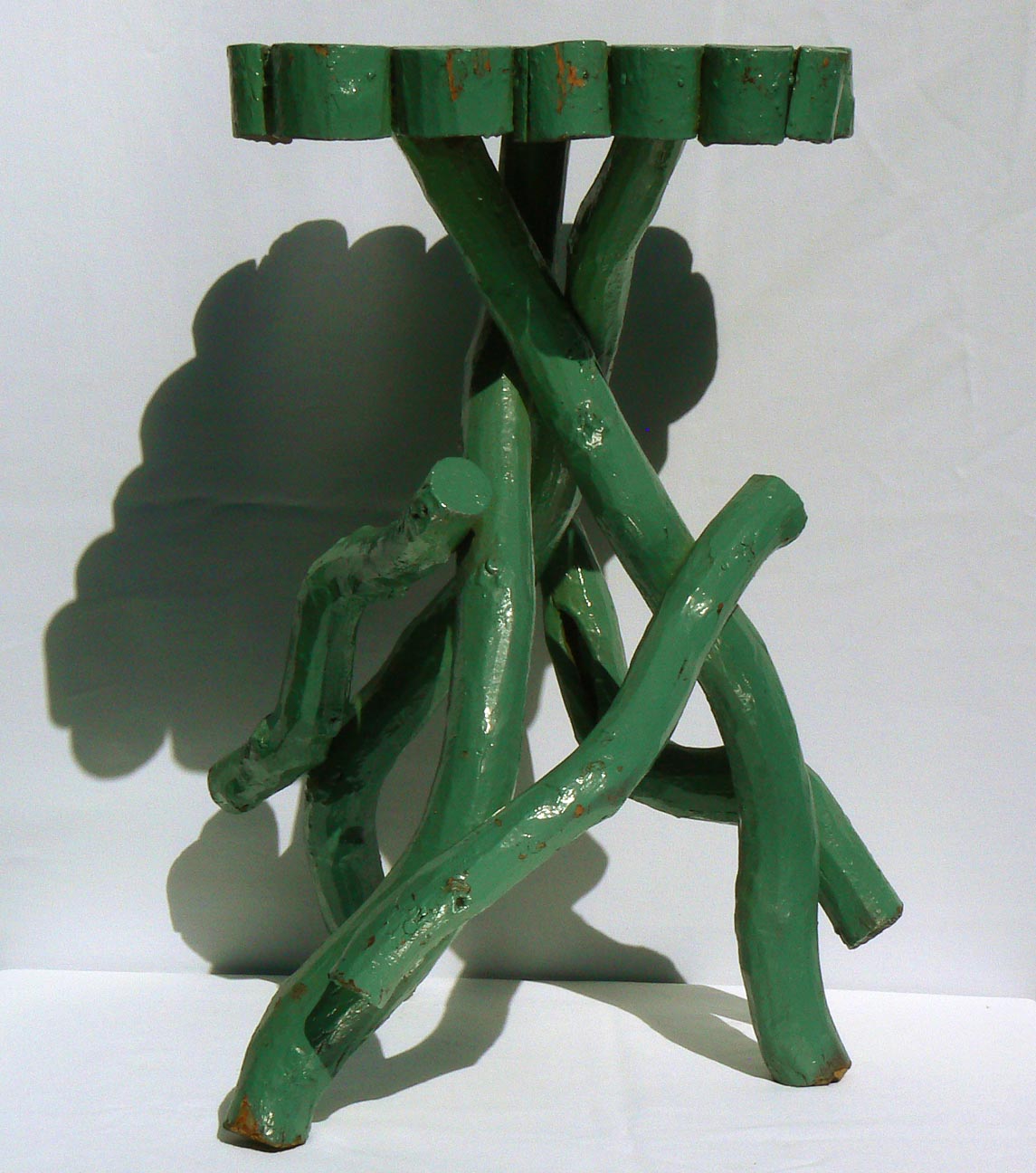 Painted Rustic Branch Stand