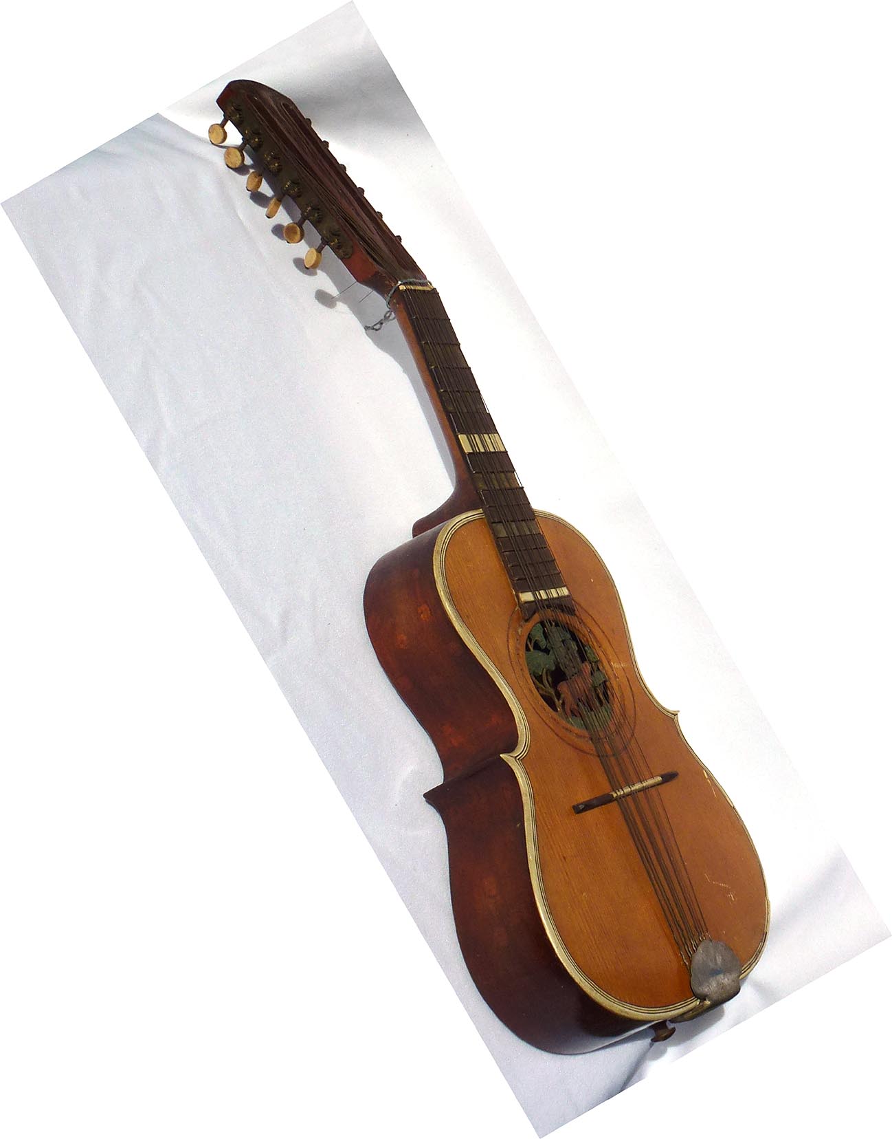 Folk art carved guitar