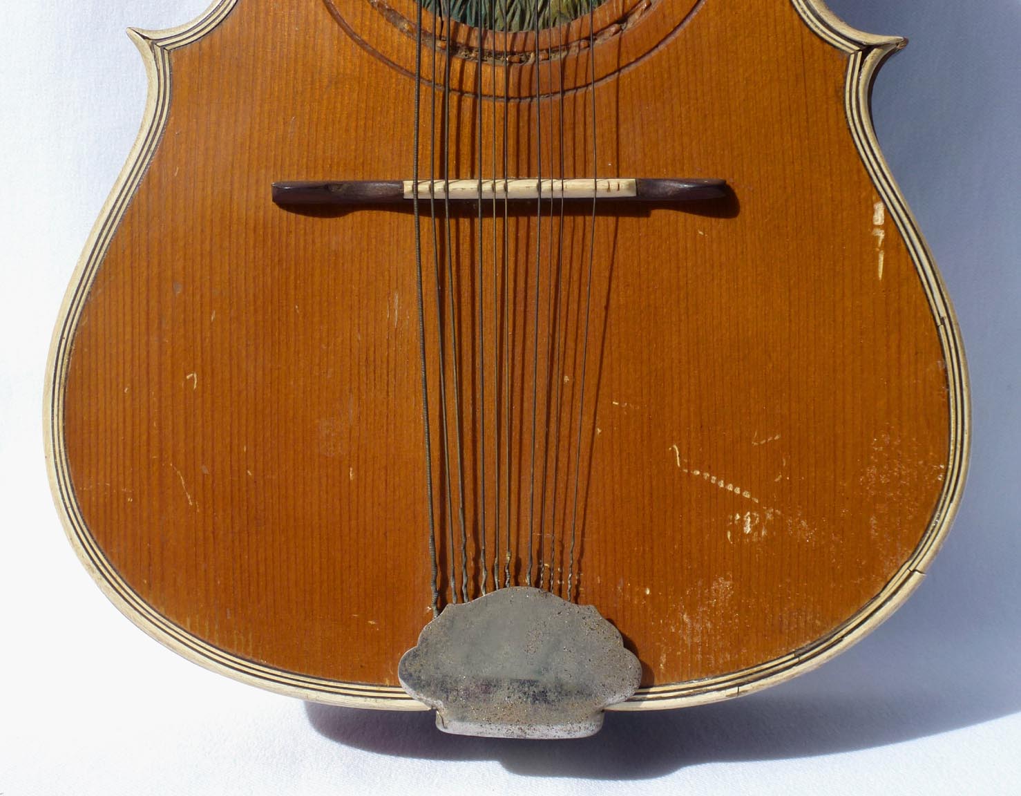 Folk art carved guitar