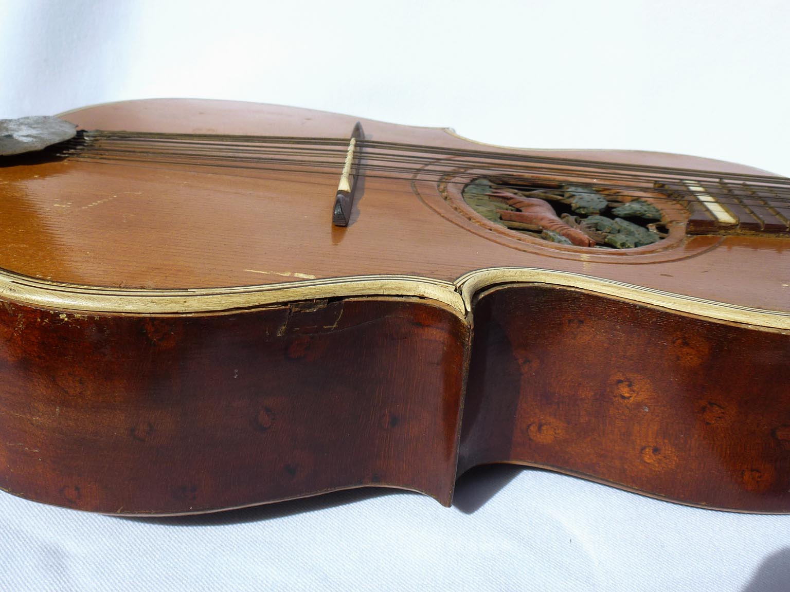 Folk art carved guitar