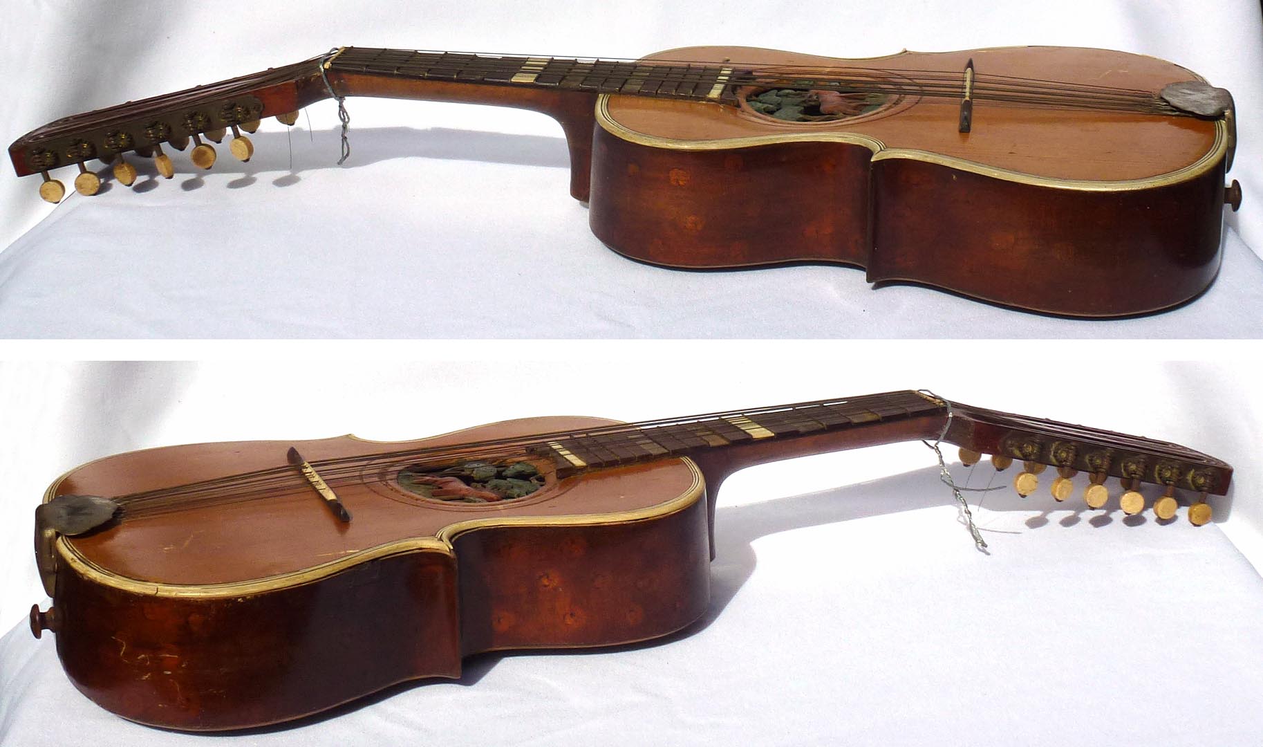 Folk art carved guitar