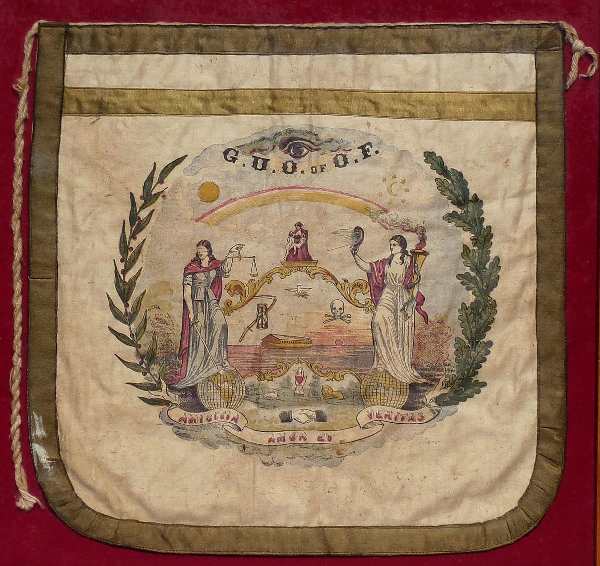 Odd Fellows ceremonial apron