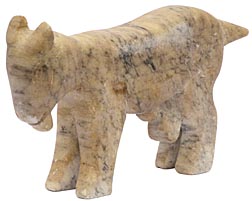 Carved stone goat