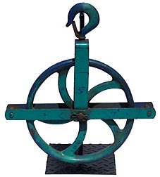 Painted industrial pulley