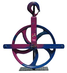 Painted industrial pulley