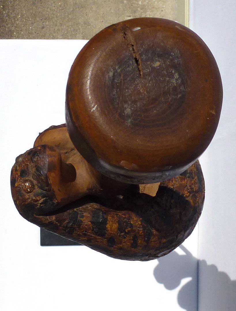Carved double snake cane