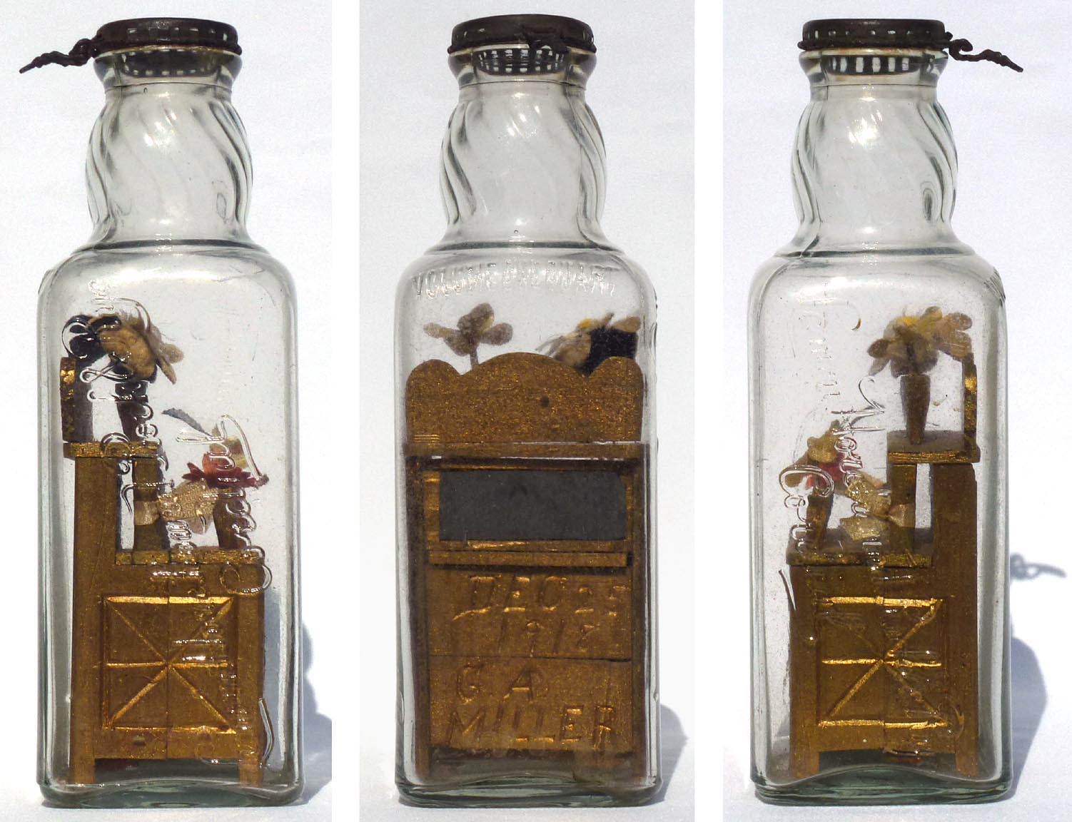 Dresser in bottle whimsy - one of a pair