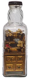 Dresser in bottle whimsy - one of a pair
