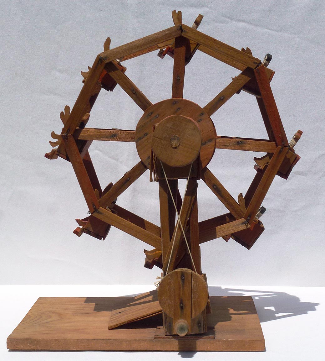Folk art model Ferris wheel
