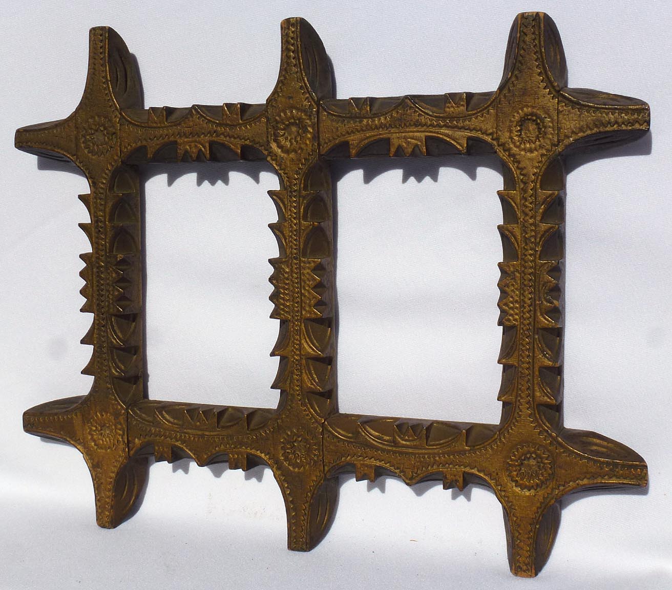 Finely carved double frame
