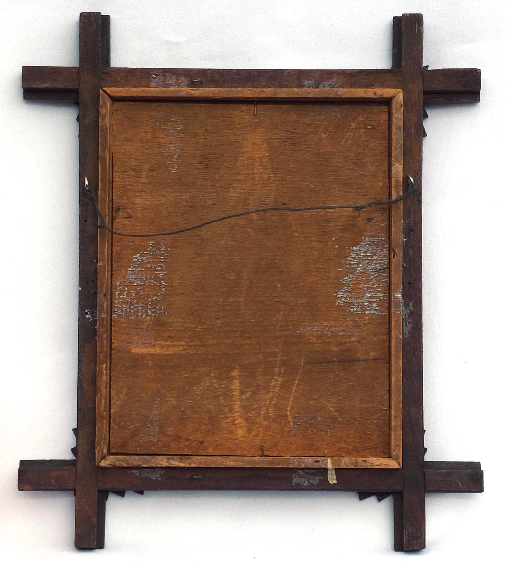 Frame with carved butterflies