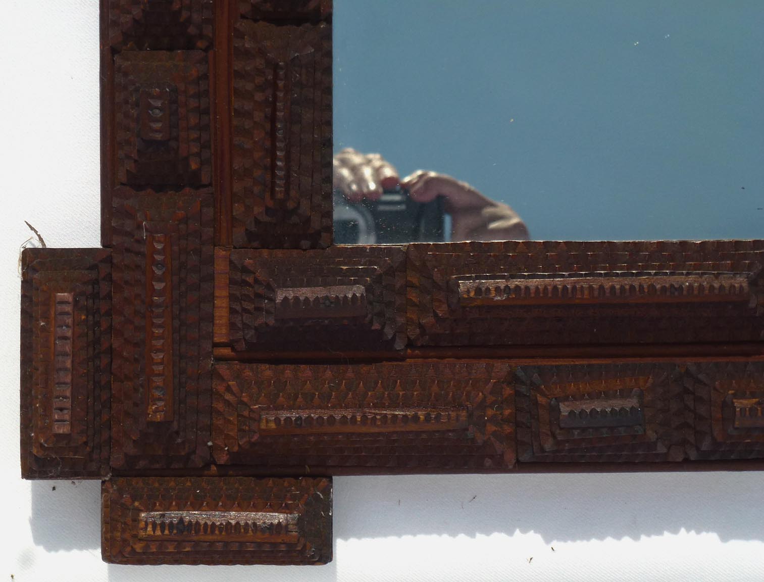 Tramp art frame