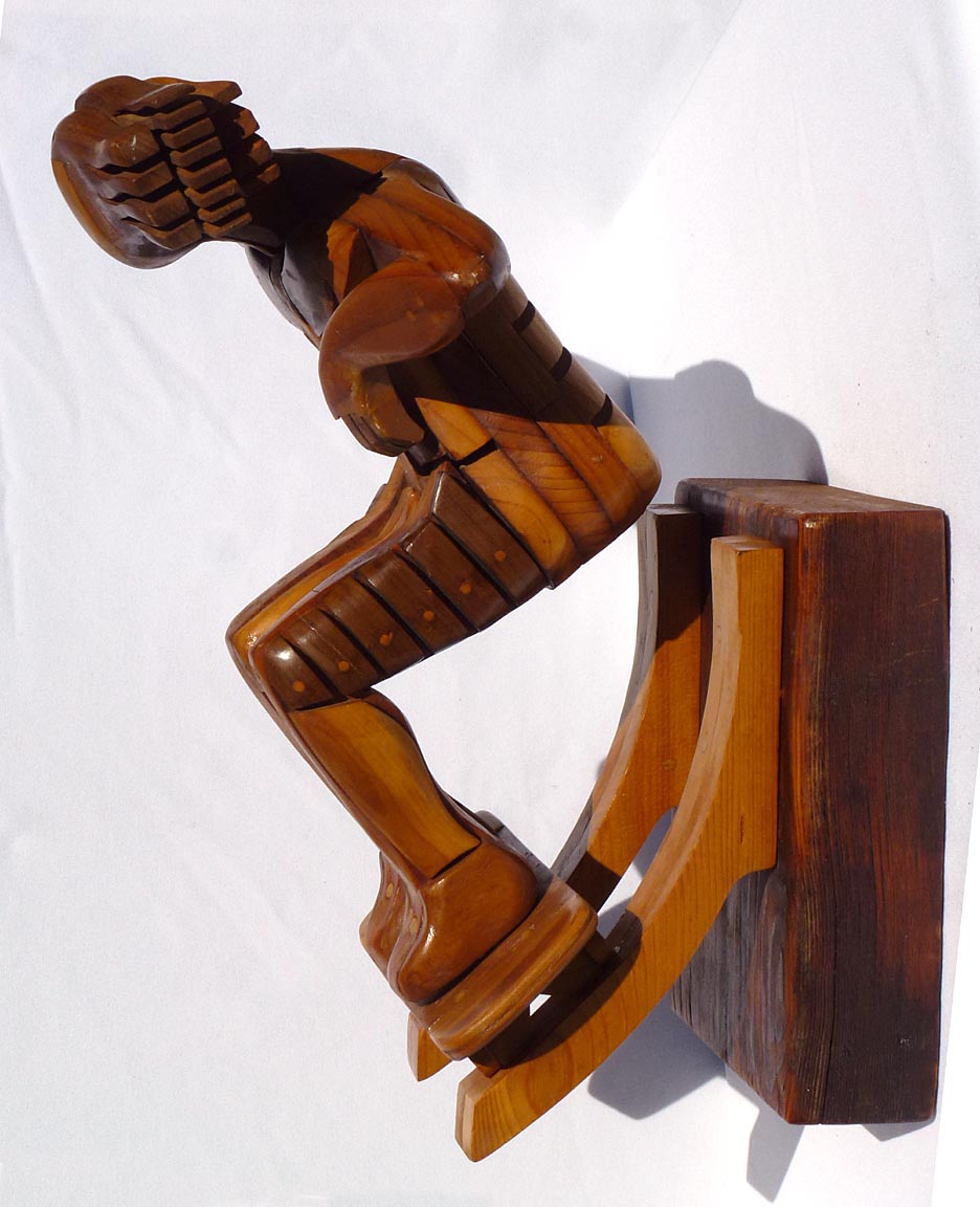 Skateboarder sculpture