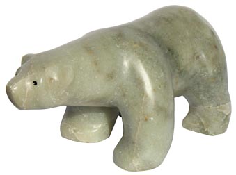 Carved stone polar bear