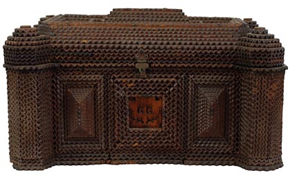 1911 tramp art box