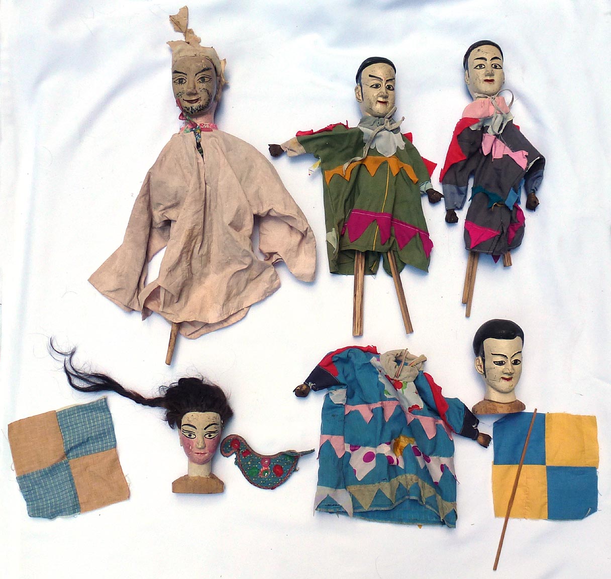 Chinese stick puppets