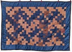 African American quilt in vivid, folky pinwheel pattern  