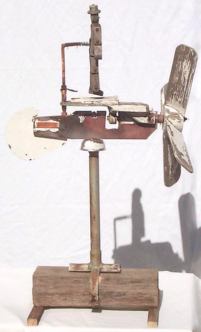 Folky Old unusual whirligig Dancing Man and Propellor.  