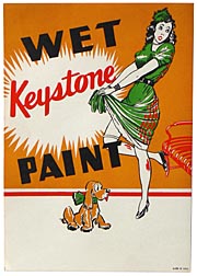 Keystone paint sign