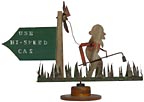 Nice Folky Gardener whirligig from Maine. Made 1940s.  